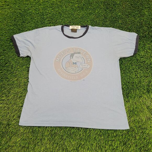 The-Simpsons Ringer Shirt Large 22x25 Matt-Groening - Picture 1 of 16